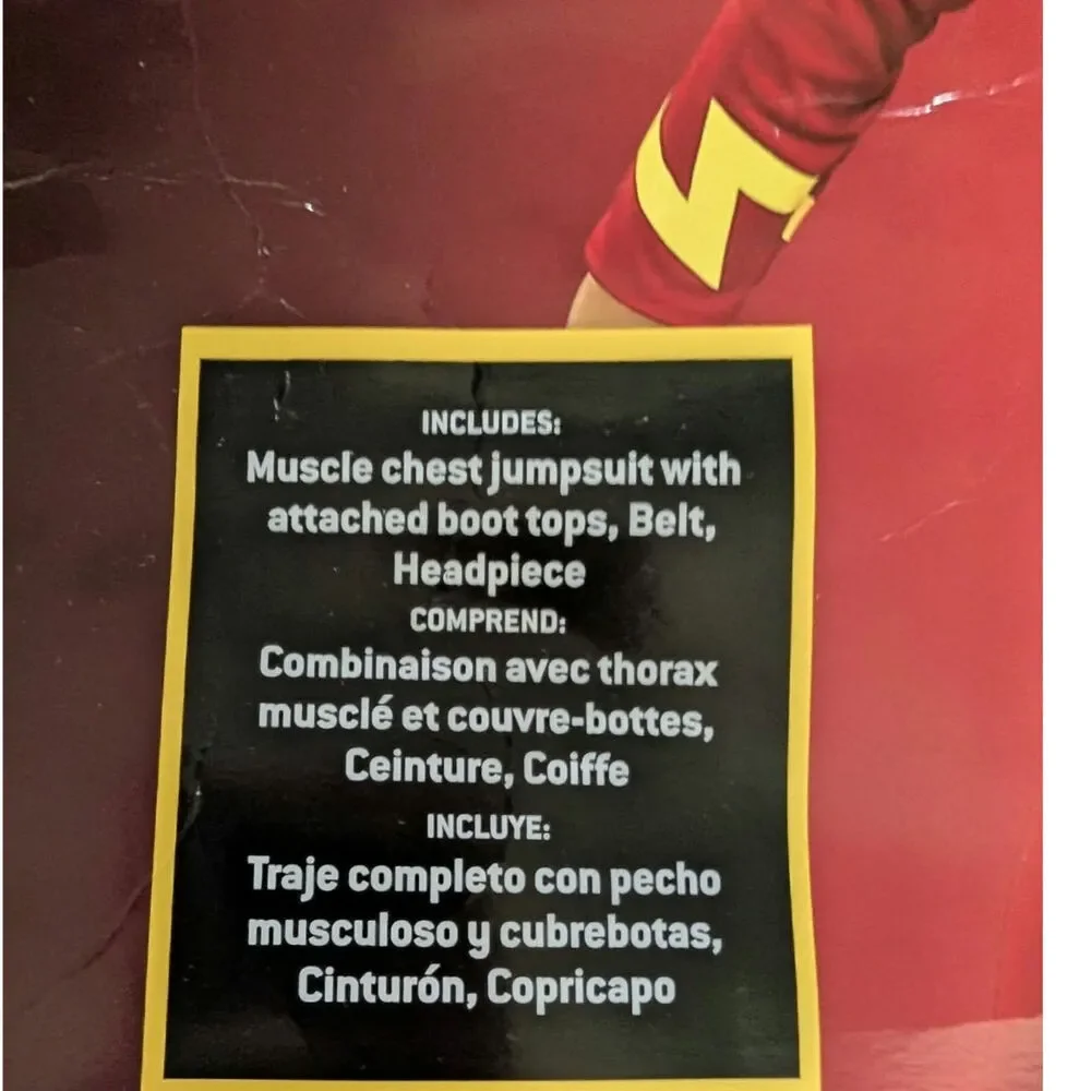 Rubies Comics The Flash Deluxe Muscle Chest Halloween Costume Boys S 3-4 Years